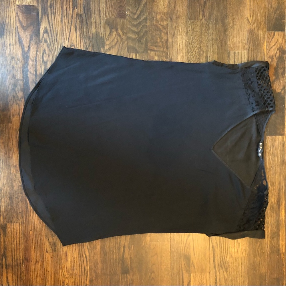 Solid black with lace detail Express blouse